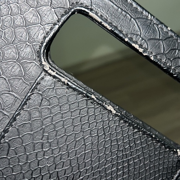 Charming Charlie Black Leather Hand Clutch - Picture 3 of 4